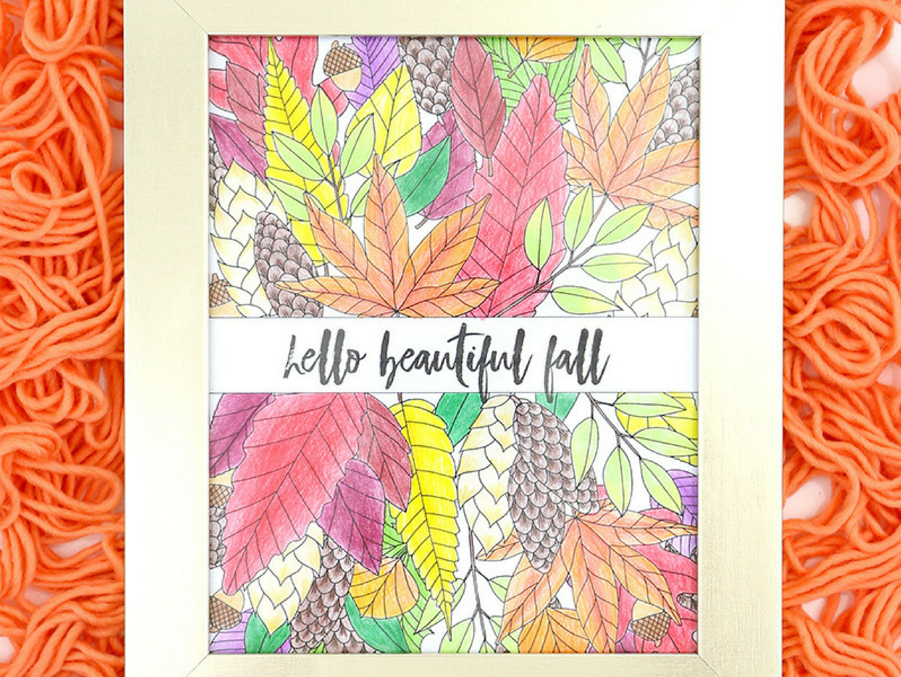 Hello Beautiful Fall Coloring Page | Fun365